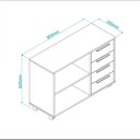 Ver imagem 4 de Gaveteiro 4 Gavetas 1 Nicho Office