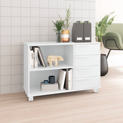 Gaveteiro 4 Gavetas 1 Nicho Office