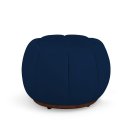Ver imagem 5 de Poltrona Decoratica Orgânica Fixa com Puff Nuvem Veludo Azul - Loja Sheep