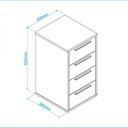 Ver imagem 4 de Gaveteiro 4 Gavetas BHO 37 Office BRV Móveis