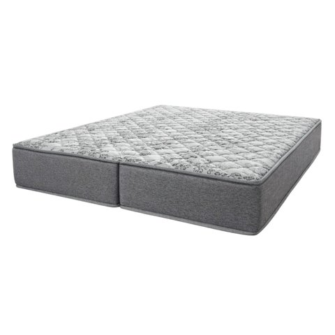Colchão Queen D33 Bipartido 158x198x22cm Suede Cinza