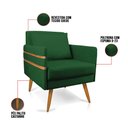 Ver imagem 6 de Kit 02 Poltronas Mari Suede Pés Palito Castanho - D’Rossi Verde
