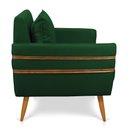 Ver imagem 4 de Kit 02 Poltronas Mari Suede Pés Palito Castanho - D’Rossi Verde