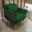 Ver imagem 2 de Kit 02 Poltronas Mari Suede Pés Palito Castanho - D’Rossi Verde