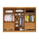 Ver imagem 2 de Guarda Roupa Casal Ripado 6 Portas 6 Gavetas - Potente-peroba - Móveis Europa