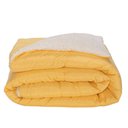Ver imagem 7 de Kit Edredom Queen Coberdrom Soft Hipercal/sherpa 5 Peças - Amarelo - 100% Poliéster