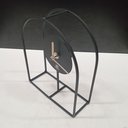 Ver imagem 4 de Relógio Decorativo de Metal Preto 20x16x6cm Parede Mesa Decoração Sala Cozinha