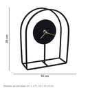 Ver imagem 2 de Relógio Decorativo de Metal Preto 20x16x6cm Parede Mesa Decoração Sala Cozinha
