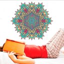 Ver imagem 1 de Adesivo de Parede Mandala Colorida 100-Medio 60x54,5cm