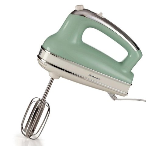 Batedeira de Mão Ariete Vintage Verde 5 Velocidades + Turbo 450W 220V