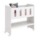 Ver imagem 1 de Mini Berço Zain 3 em 1 Branco Brilho com Colchão - Reller Móveis