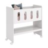 Mini Berço Zain 3 em 1 Branco Brilho com Colchão - Reller Móveis - 1