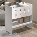 Ver imagem 2 de Mini Berço Zain 3 em 1 Branco Brilho com Colchão - Reller Móveis