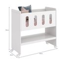 Ver imagem 5 de Mini Berço Zain 3 em 1 Branco Brilho com Colchão - Reller Móveis