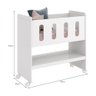 Mini Berço Zain 3 em 1 Branco Brilho com Colchão - Reller Móveis - 5