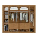 Ver imagem 3 de Guarda-roupa Casal Imperatore 6 Portas 6 Gavetas 100% Mdf 81668.282 Clean/off White - Móveis Lopas