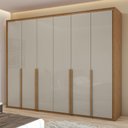 Ver imagem 1 de Guarda-roupa Casal Imperatore 6 Portas 6 Gavetas 100% Mdf 81668.282 Clean/off White - Móveis Lopas