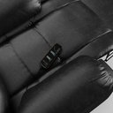 Ver imagem 7 de Poltrona do Papai Reclinável Pietra Glider Giratória Massagem Fh9 Pu Preto Brilho - Mpozenato