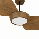 Ver imagem 2 de Ventilador de Teto com Controle Remoto Natuvent Flower Led 2 Pás Madeira Imbuia