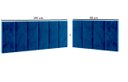Ver imagem 6 de Cabeceira em L para Cama Box Solteiro Proteção Lateral Estofada - Azul Suede