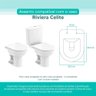 Tampa Vaso Sanitário Madeira Laqueada Riviera Branco para Bacia Celite - 3
