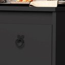 Ver imagem 3 de Buffet / Balcão Dr Estilo Retrô com Pés em Madeira Maciça 2 Portas Cor Preto Jm