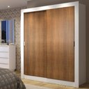 Ver imagem 1 de Guarda-roupa Solteiro Madesa Dallas Plus 2 Portas de Correr 4 Gavetas - Branco/rustic