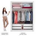 Ver imagem 5 de Guarda-roupa Solteiro Madesa Dallas Plus 2 Portas de Correr 4 Gavetas - Branco/rustic