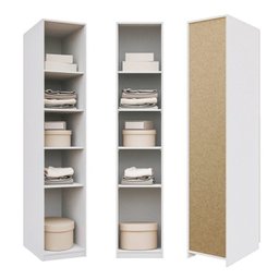 Guarda-roupa Modular 40cm 1 Porta Reflecta com Prateleiras Jade Cabecasa Madeiramadeira - 15