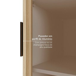 Guarda-roupa Modular 40cm 1 Porta Reflecta com Prateleiras Jade Cabecasa Madeiramadeira - 5