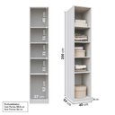 Ver imagem 3 de Guarda-Roupa Planejado 40cm 1 Porta Reflecta com Prateleiras Jade CabeCasa MadeiraOriginals Branco