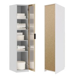 Guarda-roupa Modular 40cm 1 Porta Reflecta com Prateleiras Jade Cabecasa Madeiramadeira - 9