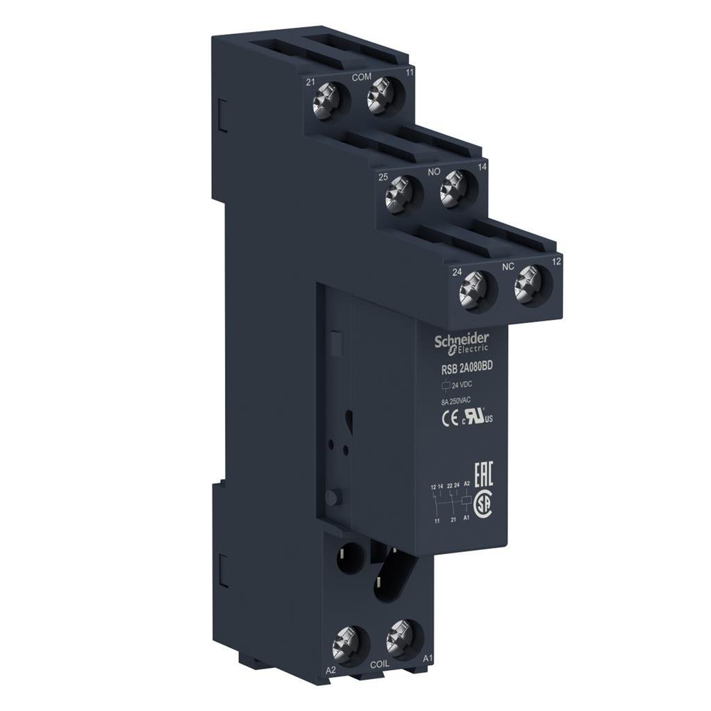 Relè Interfaccia Schneider RSB2A080JD, 8A 12Vdc, Colore Bianco, Per Automazione Industriale - 3