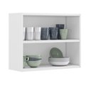 Ver imagem 2 de Armário de Cozinha Aéreo Itatiaia Aço 2 Portas Florença Grafite/Branco