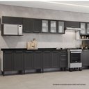 Ver imagem 4 de Armário de Cozinha Aéreo Itatiaia Aço 2 Portas Florença Grafite/Branco