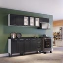 Ver imagem 3 de Armário de Cozinha Aéreo Itatiaia Aço 2 Portas Florença Grafite/Branco