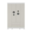 Ver imagem 7 de Guarda-roupa Infantil 122cm com Vidro 4 Portas e 2 Gavetas Bombom Multimóveis Mp4463 Branco/off