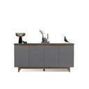 Ver imagem 2 de Aparador Buffet Sala Flow 4 Portas com Pés de Madeira - Rede Móveis