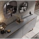 Ver imagem 5 de Aparador Buffet Sala Flow 4 Portas com Pés de Madeira - Rede Móveis