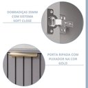 Ver imagem 6 de Gabinete para Banheiro 60cm com 1 Porta 2 Nichos e Cuba de Sobrepor Noruega Cinza/Platina