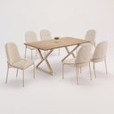 Ver imagem 3 de Conjunto para Sala de Jantar Mesa Império 120x90 com 6 Cadeiras Rubi