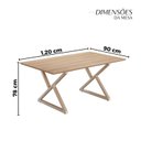 Ver imagem 4 de Conjunto para Sala de Jantar Mesa Império 120x90 com 6 Cadeiras Rubi