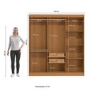 Ver imagem 3 de Guarda-roupa 6 Portas de Bater Kappesberg Canela 180cm