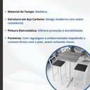 Ver imagem 3 de Conjunto Mesa Alta Bar Bistrô Quadrada Imbuia 2 Banquetas Confort Estofado White Don Castro