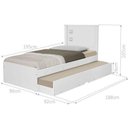 Ver imagem 3 de Bicama Solteiro Hop Carro Branco Potente Cama Auxiliar Mdf/mdp