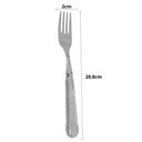 Ver imagem 2 de Garfo Mesa Churrasco 20cm Aço Inox Cabo Prateado Servir Mesa Churrascaria