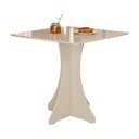 Ver imagem 2 de Mesa de Jantar Quadrada Lara 4 Lugares 70x70 Base em X em Mdf - Off White