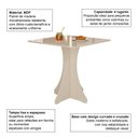 Ver imagem 3 de Mesa de Jantar Quadrada Lara 4 Lugares 70x70 Base em X em Mdf - Off White