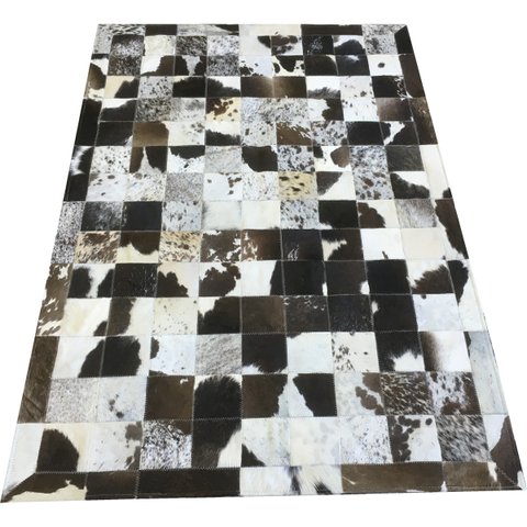 Tapete de Couro Marrom Café Malhado 1,00x1,50 C/B Peça 10x10