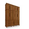 Armário 5 Portas 6 Gavetas Zulmira Carvalho Bnn decor Luapa guarda roupa - 1